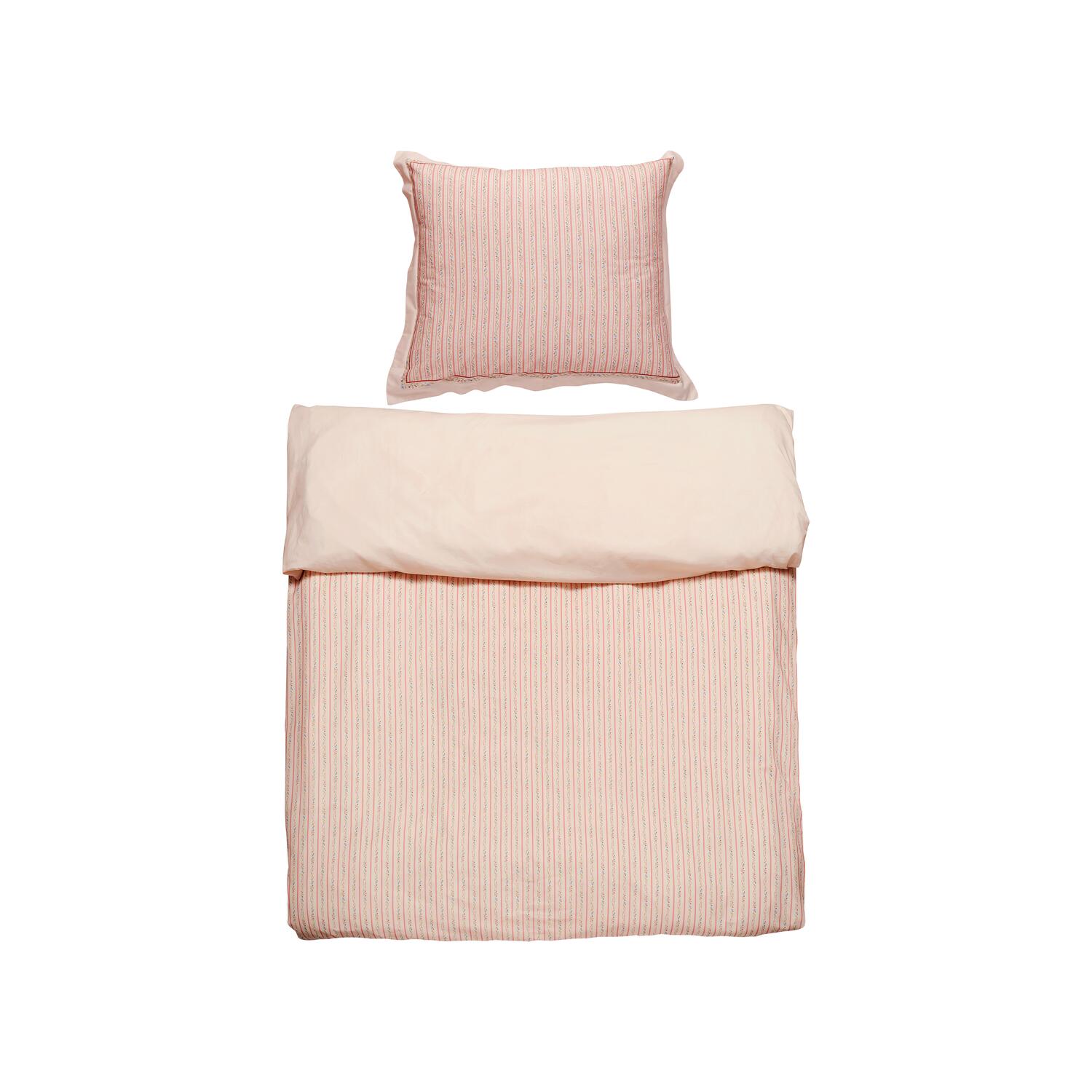 Sengesæt, 200x140 cm - Summer Stripe Peach